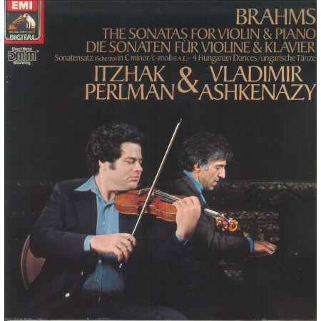 Brahms, Perlman, Ashkenazy Lp Vinile Violin Sonatas / EMI – EX2700103 Nuovo