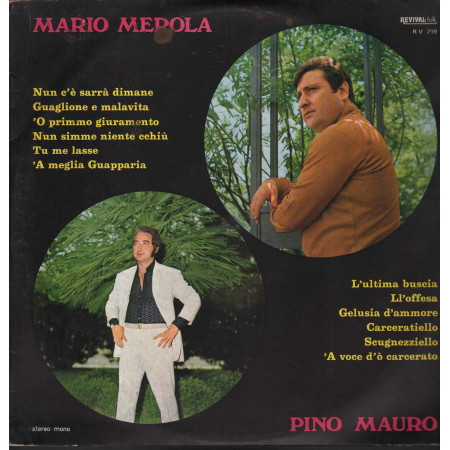 Mario Merola, Pino Mauro LP Vinile Omonimo, Same / Revival Folk – RV219 Nuovo