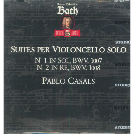 Bach ‎LP Vinile Suites Per Violoncello Solo N.1 In Sol, BWV. 1007 N. 2 In Re, BWV 1008