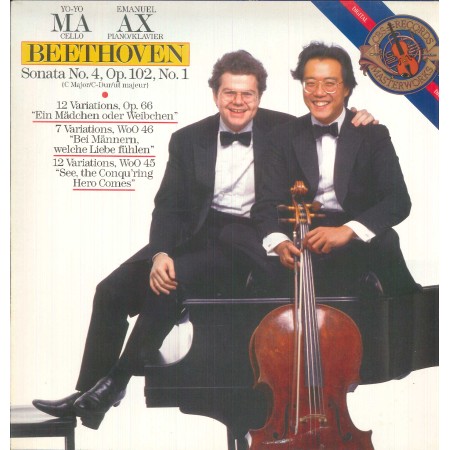 Beethoven, Yo-Yo Ma, Emanuel Ax ‎LP Vinile Sonata No. 4, Op. 102, No. 1 / IM42121 Nuovo