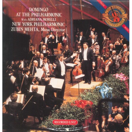 Placido Domingo LP Vinile Domingo At The Philharmonic With Adriana Morelli / CBS ‎– M44942 Nuovo
