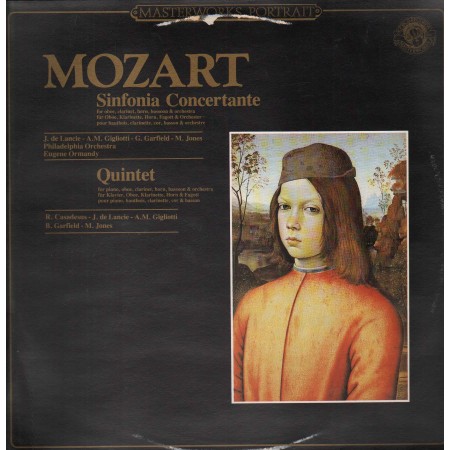 Casadesus, Ormandy LP Vinile Mozart Sinfonia Concertante / Quintet K. 452 / CBS60278 Nuovo