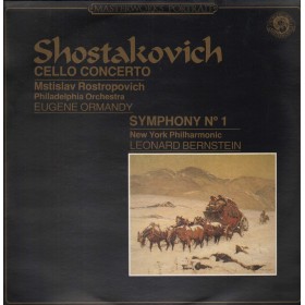 Shostakovich, Bernstein LP Vinile Symphony N.1 / Cello Concertos N.1 /  CBS60284 Nuovo Shostakovich, Bernstein LP Vinile Symphony N.1 / Cello Concertos N.1 /  CBS60284 Nuovo