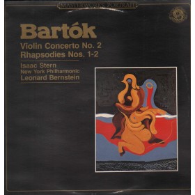 Bartók, Stern LP Vinile Violin Concerto No. 2, Rhapsodies Nos. 1, 2 / CBS60292 Nuovo Bartók, Stern LP Vinile Violin Concerto No. 2, Rhapsodies Nos. 1, 2 / CBS60292 Nuovo