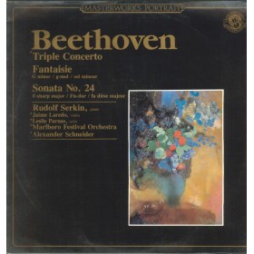 Beethoven, Serkin, Schneider LP Vinile Triple Concerto / Fantaisie G Minor / Sonata N. 24 Nuovo Beethoven, Serkin, Schneider LP Vinile Triple Concerto / Fantaisie G Minor / Sonata N. 24 Nuovo