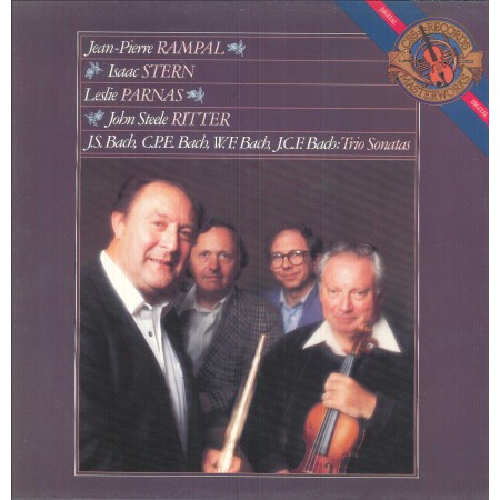Bach, Rampal, Stern, Parnas, Ritter LP Vinile Trio Sonatas / CBS – D37813 Nuovo