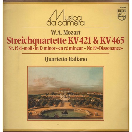 Mozart, Quartetto Italiano LP Vinile Streichquartette KV 421, KV 465 / Philips – 6570888 Nuovo