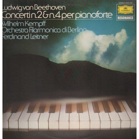 Beethoven, Kempff, Leitner LP Vinile Klavierkonzerte Nr. 2, 4 / Deutsche – 2535426 Nuovo