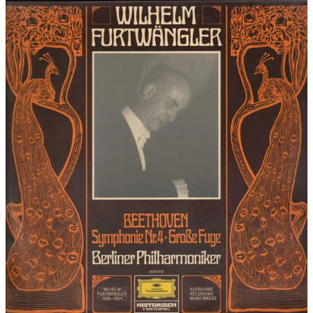 Beethoven, Furtwangler LP Vinile Symphonie Nr. 4 - Grosse Fuge / 2535813 Nuovo