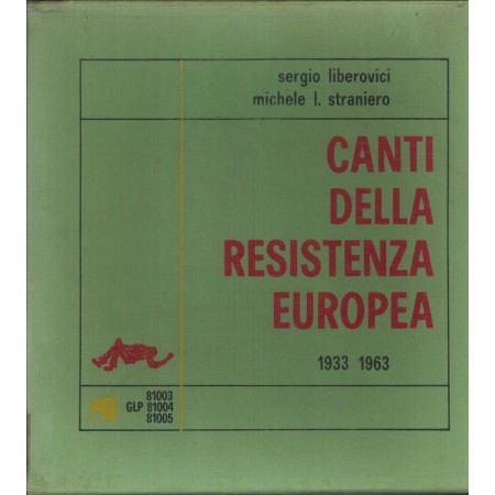 Sergio Liberovici, Michele L. Straniero LP Vinile Canti Della Resistenza Europea 1933, 1963