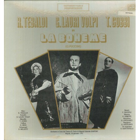 Tebaldi, Volpi, Gobbi LP Vinile La Boheme / CLS – AMDRL22811 Nuovo