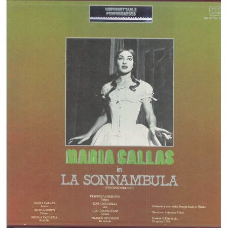 Maria Callas ‎LP Vinile La Sonnambula / CLS – MDTP024025026 Nuovo