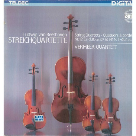Beethoven, Vermeer Quartet LP Vinile Streichquartett Nr. 12 Es-Dur, Op. 127, Nr. 16 F-Dur, Op. 135