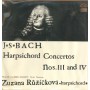 Bach, Ruzicková LP Vinile Harpsichord Concertos Nos. III And IV Sigillato