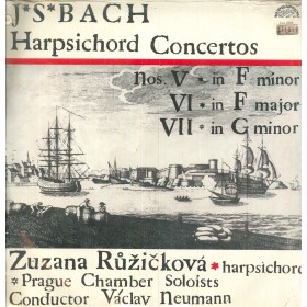 Bach, Ruzicková LP Vinile Harpsichord Concertos Nos. V, VI In F Major, VII In G Minor Sigillato Bach, Ruzicková LP Vinile Harpsichord Concertos Nos. V, VI In F Major, VII In G Minor Sigillato