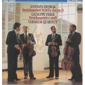 Dvorak, Verdi, Vermeer Quartett LP Vinile Streichquartett Nr. 10 Es-dur, Op. 51, E-moll Nuovo Dvorak, Verdi, Vermeer Quartett LP Vinile Streichquartett Nr. 10 Es-dur, Op. 51, E-moll Nuovo