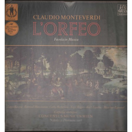 Monteverdi, Harnoncourt ‎LP Vinile L'Orfeo, Favola In Musica / 635020EK Sigillato