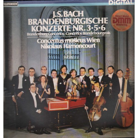 Bach, Harnoncourt‎ LP Vinile Bach Brandenburgische Konzerte Nr. 3•5•6 / 642840AZ Nuovo