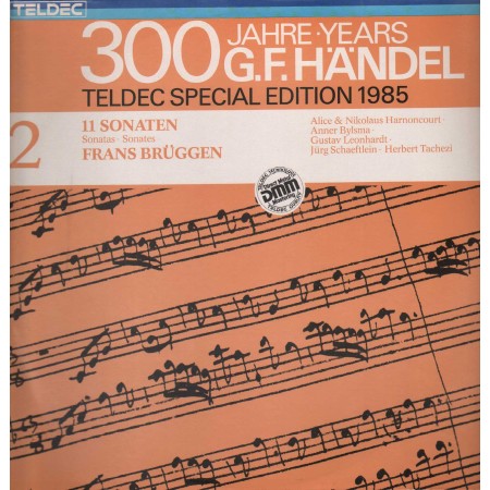Handel, Bruggen‎ LP Vinile 11 Sonaten / TELDEC – 648222DM Nuovo