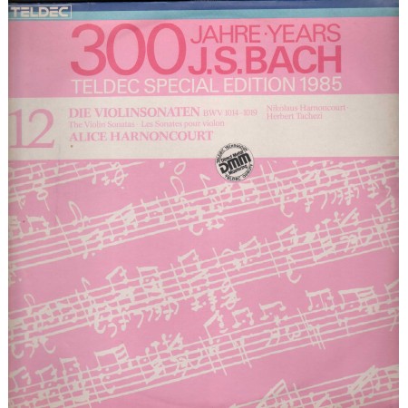 Bach, Harnoncourt, Tachezi‎ LP Vinile Die Violinsonaten / TELDEC ‎– 648242DM Nuovo