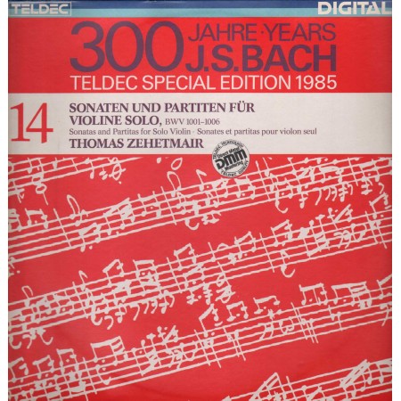 Bach, Zehetmair LP Vinile Sonaten Und Partiten Fur Violine Solo, BWV 1001-1006 Nuovo