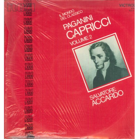 Salvatore Accardo LP Vinile Paganini, Capricci Vol. 2 / RCA – TVL11072 Sigillato