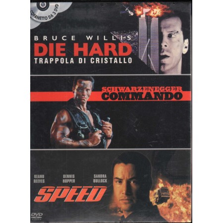 Die Hard - Trappola Di Cristallo + Commando + Speed DVD Various / Sigillato 8010312056406