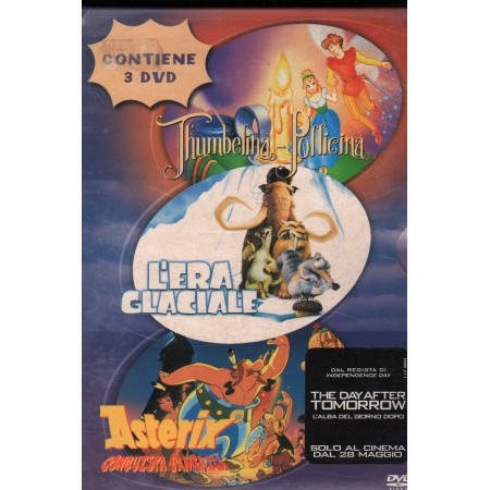 Thumbelina-Pollicina + L'Era Glaciale + Asterix Conquista L'America DVD Various / Sigillato 8010312047626