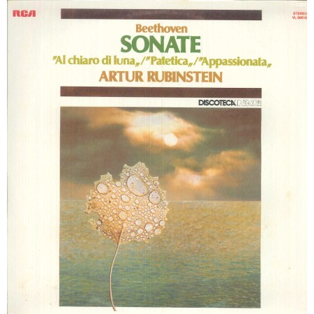 Rubinstein, Beethoven LP Vinile Sonate, Al Chiar Di Luna, Patetica, Appassionata Sigillato