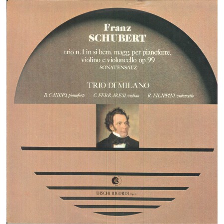 Schubert LP Vinile Trio N.1 In Si Bem. Magg. Per Pianoforte, Violino E Violoncello Nuovo