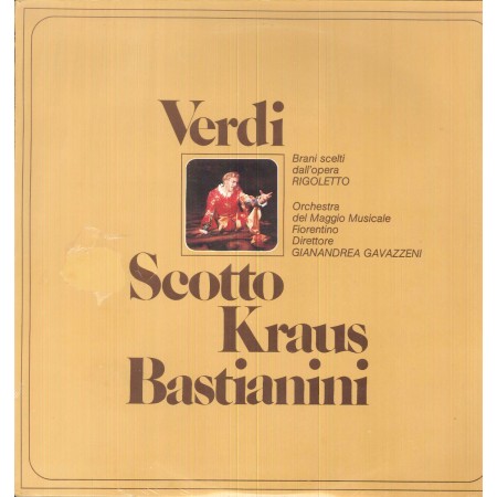 Verdi, Scotto, Kraus, Bastianini LP Vinile Brani Scelti Dall'Opera Rigoletto / OCL16092