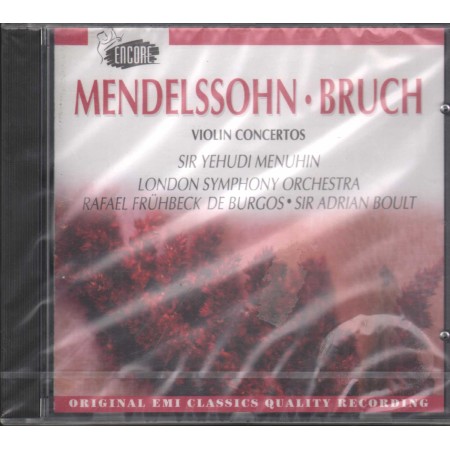 Mendelssohn, Bruch, Menuhin, De Burgos, Boult CD Violin Concertos Sigillato