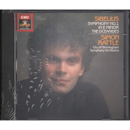 Sibelius, Rattle CD Symphony No. 1 In E Minor / The Oceanides / CDC7475152 Sigillato