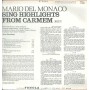 Mario Del Monaco‎‎ LP Vinile Arie Celebri Dalla Carmen / Fonola – ST5008 Sigillato