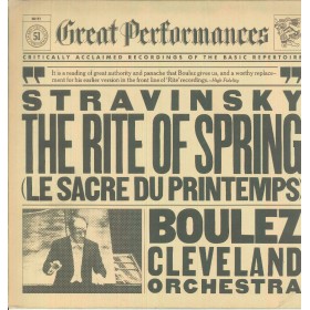 Stravinsky, Cleveland Orchestra, Boulez LP Vinile The Rite Of Spring / CBS – 60151 Stravinsky, Cleveland Orchestra, Boulez LP Vinile The Rite Of Spring / CBS – 60151