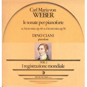 Weber, Ciani LP Vinile Le Sonate Per Pianoforte - Vol. 2 / Ricordi – RCL27004 Nuovo Weber, Ciani LP Vinile Le Sonate Per Pianoforte - Vol. 2 / Ricordi – RCL27004 Nuovo