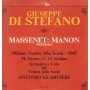 Giuseppe di Stefano LP Vinile Massenet: Manon, Selezione / Cetra – LO11 Nuovo