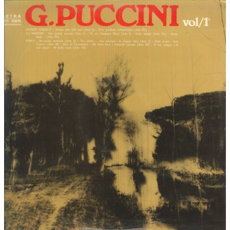 G. Puccini LP Vinile Manon Lescaut, La Boheme, Tosca Vol. 1 / Cetra – LPC55079 Nuovo