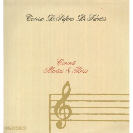 Carosio, Di Stefano, De Fabritiis LP Vinile Concerti Martini E Rossi / LMR5003 Nuovo