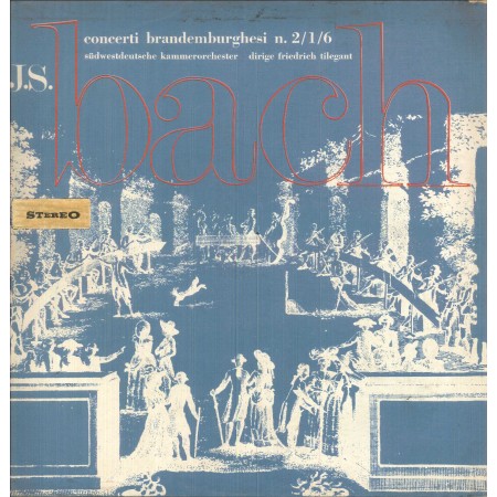 Bach, Kammerorchester LP Vinile Concerti Brandemburghesi N. 2, 1, 6 / SM158 Nuovo