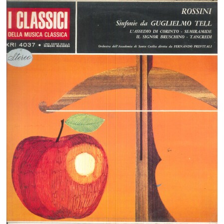 Orchestra, Accademia S. Cecilia, Previtali LP Vinile Rossini: Sinfonie / Ricordi – XRI4037 Nuovo