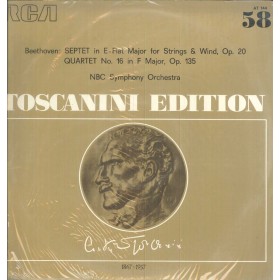 Beethoven, Toscanini LP Vinile Septet In E Flat Major, Quartett N.16 In F Major / RCA ‎– AT144 Sigillato