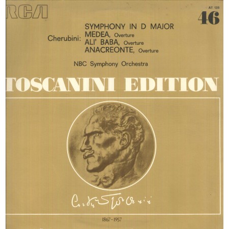 Cherubini, Toscanini LP Vinile Symphony In D Major, Medea, Overture, Anacreonte / AT135