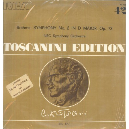 Brahms, Toscanini LP Vinile Symphony No. 2 In D Major, Op. 73 / RCA – AT132 Sigillato