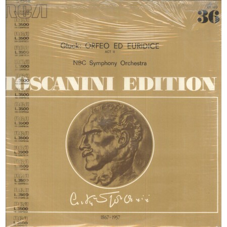 Toscanini, Symphony Orchestra LP Vinile Orpheo Ed Euridice / RCA – AT127 Sigillato