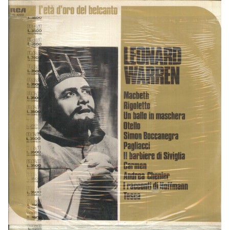 Leonard Warren LP Vinile Omonimo, Same / RCA – VL42432 Sigillato