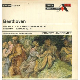 Beethoven, Ansermet LP Vinile Symphony No. 4 / Coriolan Overture / SDD104 Nuovo Beethoven, Ansermet LP Vinile Symphony No. 4 / Coriolan Overture / SDD104 Nuovo