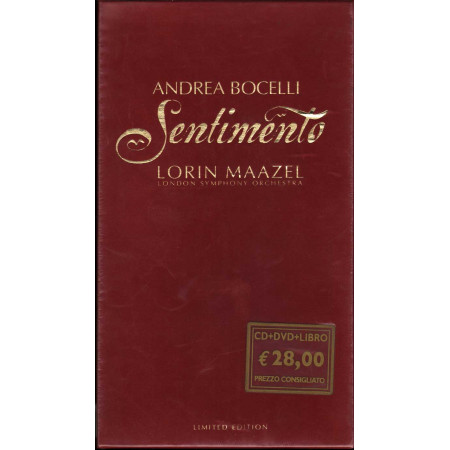 Andrea Bocelli / Maazel Lorin CD DVD LIBRO Sentimento Limited / Sugar Sigillato