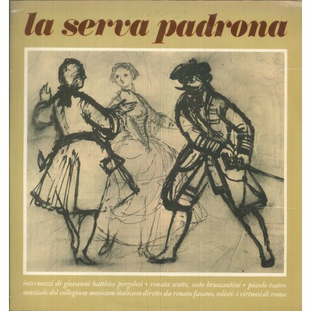 Pergolesi, Scotto, Bruscantini LP Vinile La Serva Padrona / Ricordi – SHRI1108 Nuovo