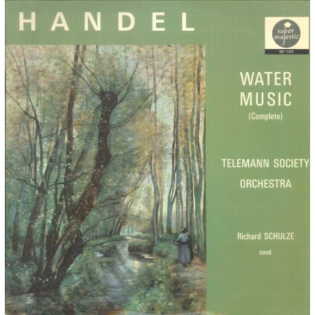 Handel, Telemann Society Orchestra LP Vinile Water Music / ‎BBH1840 Nuovo
